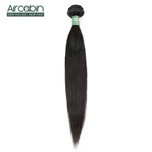 Aircabin 1 Brasileiros Feixes de Cabelo Em Linha Reta 100% Remy Extensões de Cabelo Humano Bundle/lotes Podem Ser Tingidos E Com Permanente(China)