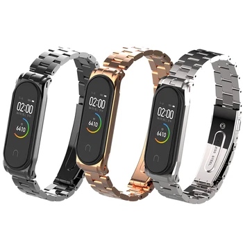 

Amazfeel Bracelet for mi band 4 strap metal Miband 4 wrist strap stainless steel wristband strap for mi band 3 miband3 belt