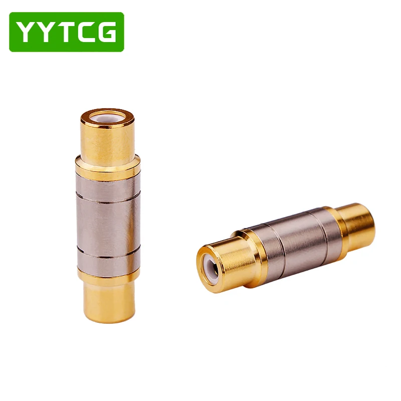 Разъем RCA YYTCG позолоченный прямой переходник с гнездом RCA|Коннекторы и разъёмы| |