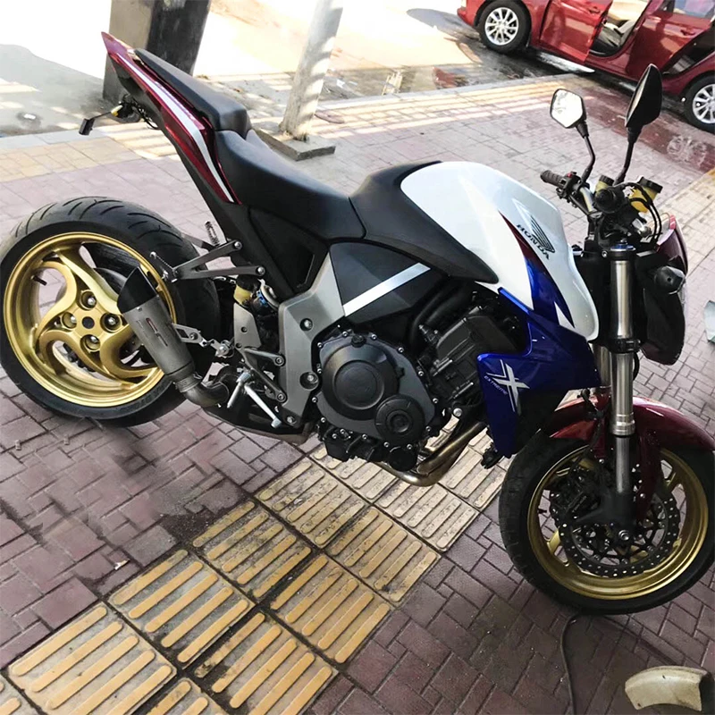 

Motorcycle CB1000R Exhaust System Middle Link Pipe Connect Pipe with Akrapovic Exhaust Muffler Pipe Escape Slip On (2009-2018)