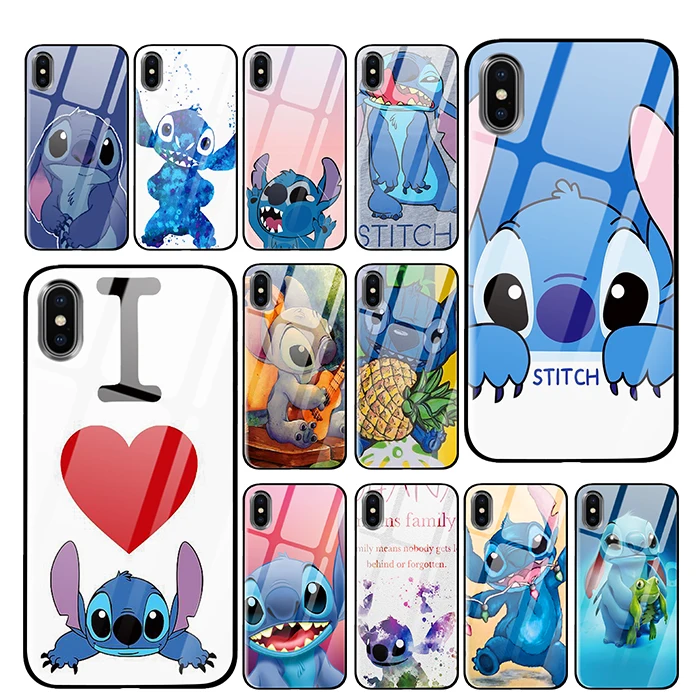Stitchi аниме закаленное стекло Роскошные Чехлы для huawei P30 P20 mate 10 20 Honor 8 9 10 Pro Lite