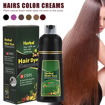 

Herbal Hair Dye Shampoo Natural Non-Scalp Hair Care Multi-Color Hair Dye for Men and Women HJL2019