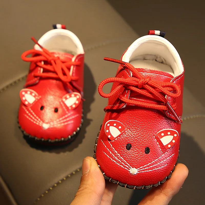 PU Leather Baby Sports Shoes Girls Boys First Walkers Soft Bottom Fashion Newborn Shoes Baby Sneakers Casual Toddler Shoes