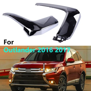 

Chrome Front Bumper Cover Trim Decoration Strips for Mitsubishi Outlander 2016 2017 2018 6407A145 6407A146