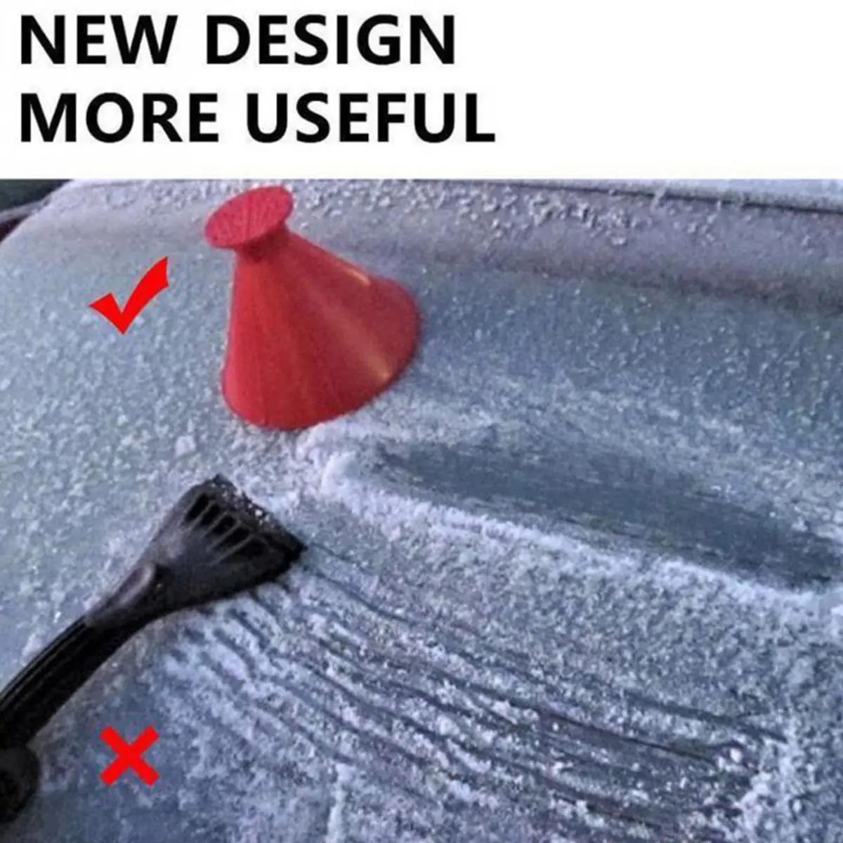2 шт. автомобильный волшебный скребок для лобового стекла автомобиля в форме воронки для удаления снега