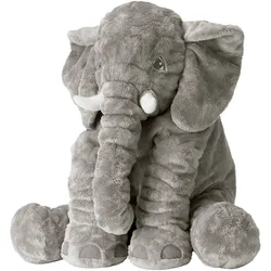 Elefante de peluche grande de 40cm para niños, cojín para dormir, almohada rellena, muñeco para bebé, regalo de cumpleaños