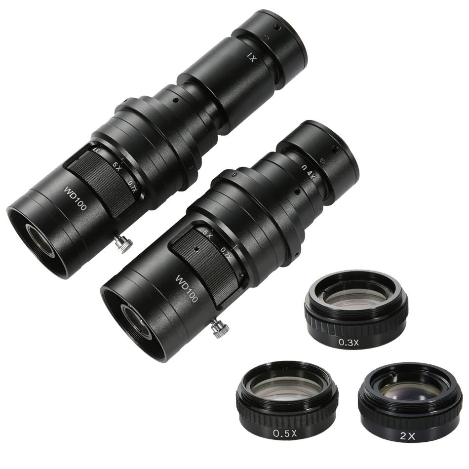 200X 500X 1000X Adjustable Magnification 0.7-5X Continuous Zoom C Mount ...