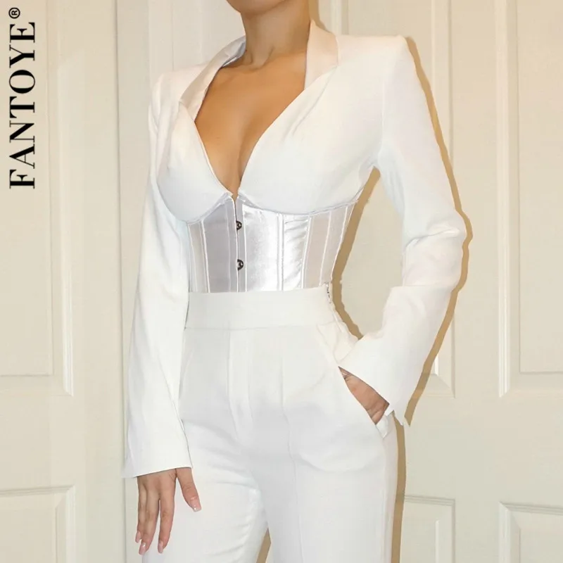 Женские топы и блузки FANTOYE Офисная рубашка с длинным рукавом открытой спиной