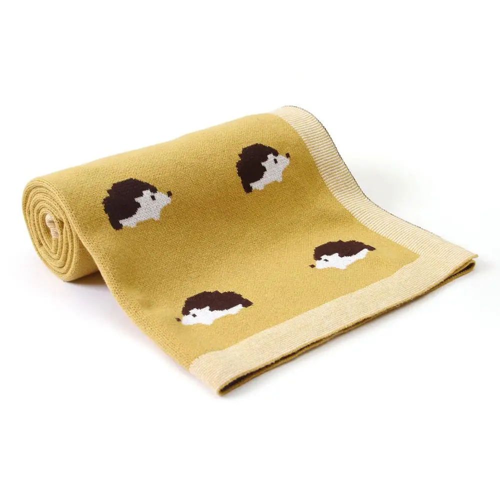 Baby Blankets Knitted Newborn Funny Cartoon Infant Bebes Stroller Bedding Quilts 100*80 Toddler Kids Photography Props Accessory