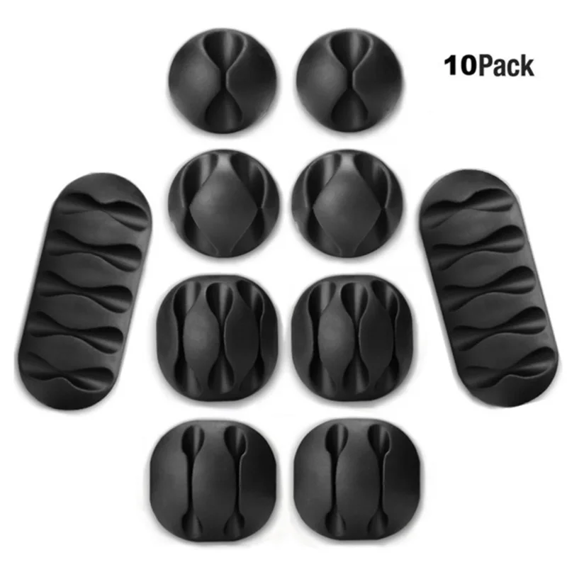 

TPR Cable Winder Protector Management Device Earphone Organizer Cable Desktop Cable Holding Manager Cable Cord Holder Clips