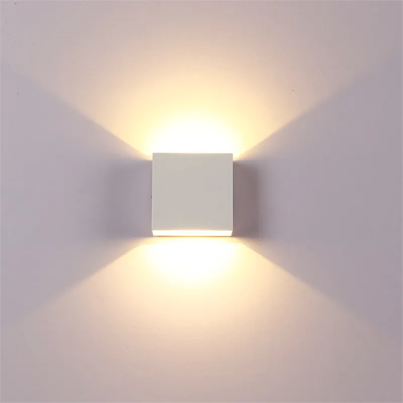 

6W lampada LED Aluminium wall light rail project Square LED wall lamp bedside room bedroom wall lamps arts