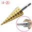 4-20mm Geoeon 4-32 мм из высокопрочной стали, микро наконечники лестница сверло Blacksmith конус шаг конус сверло деревообрабатывающие инструменты сверло A95 - Цвет: 4-20mm