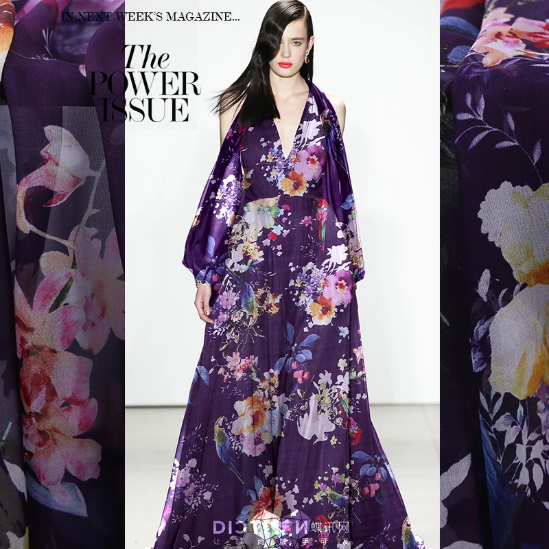 3 метра 19 натуральный шелк, шифон печать подкладка тутового шелка будет хлопок материал печати летнее платье Шелковый шарф