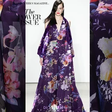 3 метра 19 натуральный шелк, шифон печать подкладка тутового шелка будет хлопок материал печати летнее платье Шелковый шарф