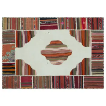 

Handmade Natural Vintage Patchwork Rug Area Rug 162x232 Cm-5'4''X7'7''