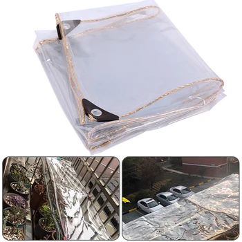 

Greenhouse Outdoor Tarp Foldable 0.4mm Rain Protection Waterproof Reusable Garden Plant Anti-UV Thickened Transparent PVC