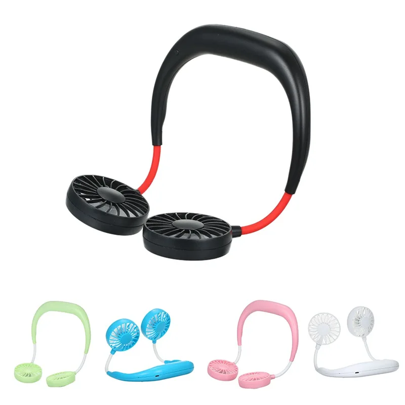 

USB Portable Fan Hands-free Neck Hanging USB Charging Mini Portable Sports Fan 3 gears Usb Air ConditionerGM