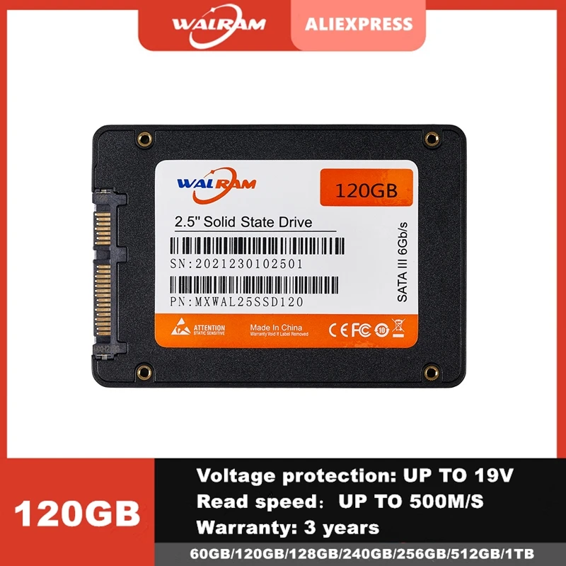 SSD-накопитель WALRAM 120 ГБ 240 SSD 1 ТБ 128 SDD 2 5 жесткий диск SATA III Внутренний твердотельный