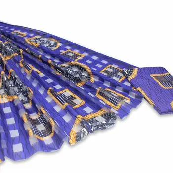 

wholesale 2+4yards satin silk with chiffon fabric soft african fabric for dress ankara fabric african wax prints fabric niger
