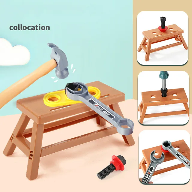 Children's Play House Simulation Maintenance Toolbox Set Simulation Screwdriver Disassembly and Assembly Electric Drill Suitcase 2