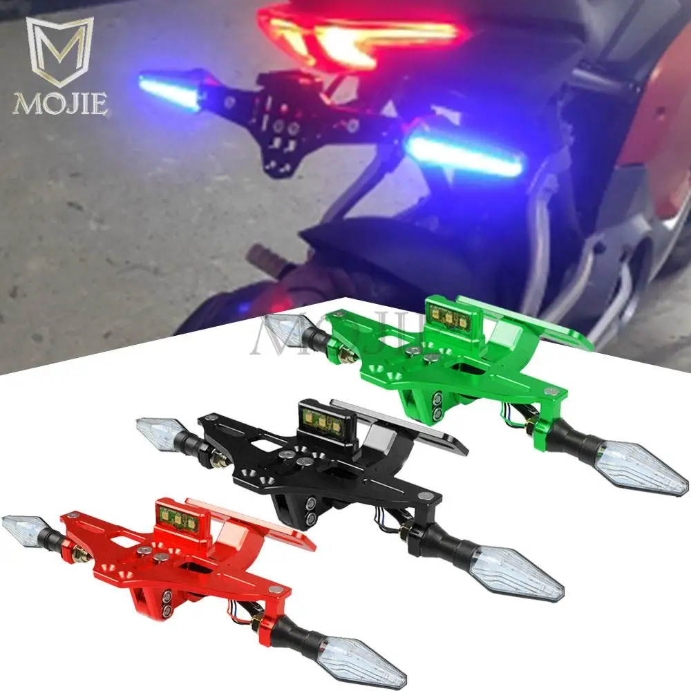 For Yamaha NIKEN NMAX 155 N-MAX 125 NVX155 AEROX155 R15 V3 Motorcycles Universal Rear License Plate Holder Bracket LED Lights | Автомобили