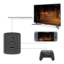 

Switch AC Adapter 3 In 1 Charger For TV Dock Mode with USB 3.0 Protable Covert Dock Type C Android Smartphone Screen Projection