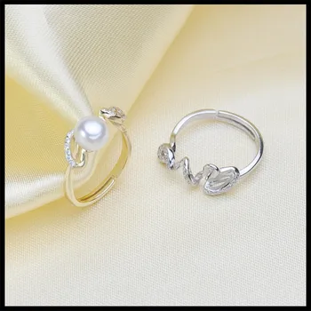 

925 silver fine jewelry ring accessories wholesale diy handmade unique ring settings pearl jewelry making for women gift