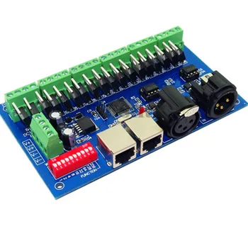 

18 CH 18 channel DMX512 Decoder 6 Groups RGB Output Each Channel Max 3A with(XLR RJ45) RGB Controller DC12-24V