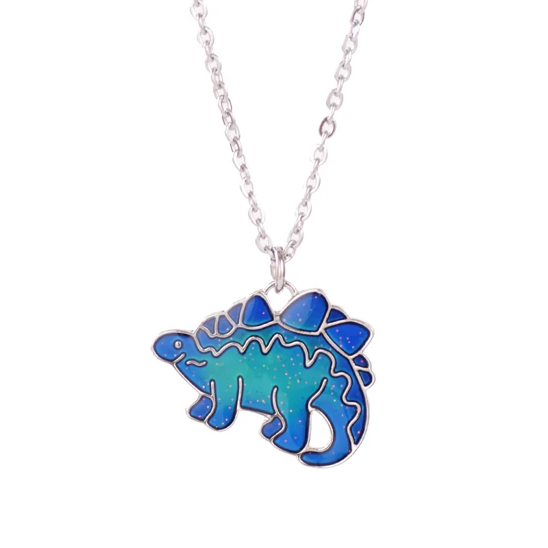 

Mood Necklace Temperature Control Color Change Mood Dinosaur Necklace Women Dinosaur Jewelry Girls Gift