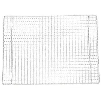 

Bbq Meshes Stainless Steel 304 Barbecue Net BBQ Grill Mesh Rectangular Baking Tool with Foot Drainage Cake Drying Mesh Frame