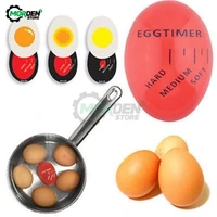 Temporizador que cambia de Color, utensilio para cocinar huevos duros y suaves, de resina ecológica, temporizador rojo