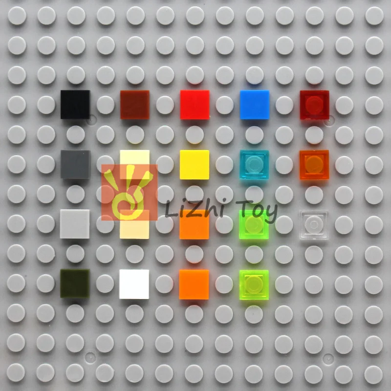 Плоская плитка MOC 1*1 планшет 3070 сделай сам светящийся блок кирпичи совместимые с