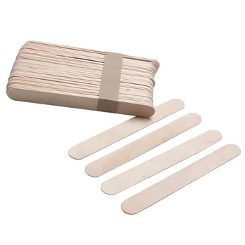 

100Pcs Big Size Wooden Waxing Wax Spatula Tongue Sticks Disposable Bamboo Sticks Tattoo Wax Stick Beauty Health Tool