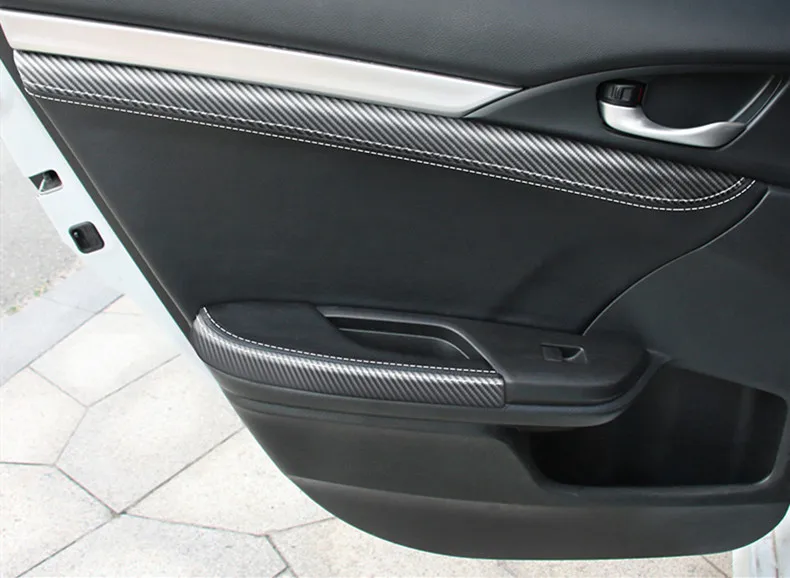 Автомобильный Стекло Лифт подлокотник декоративные кожаный чехол Межкомнатная дверь панели ПУ Накладка для Honda Civic автомобильные аксессуары