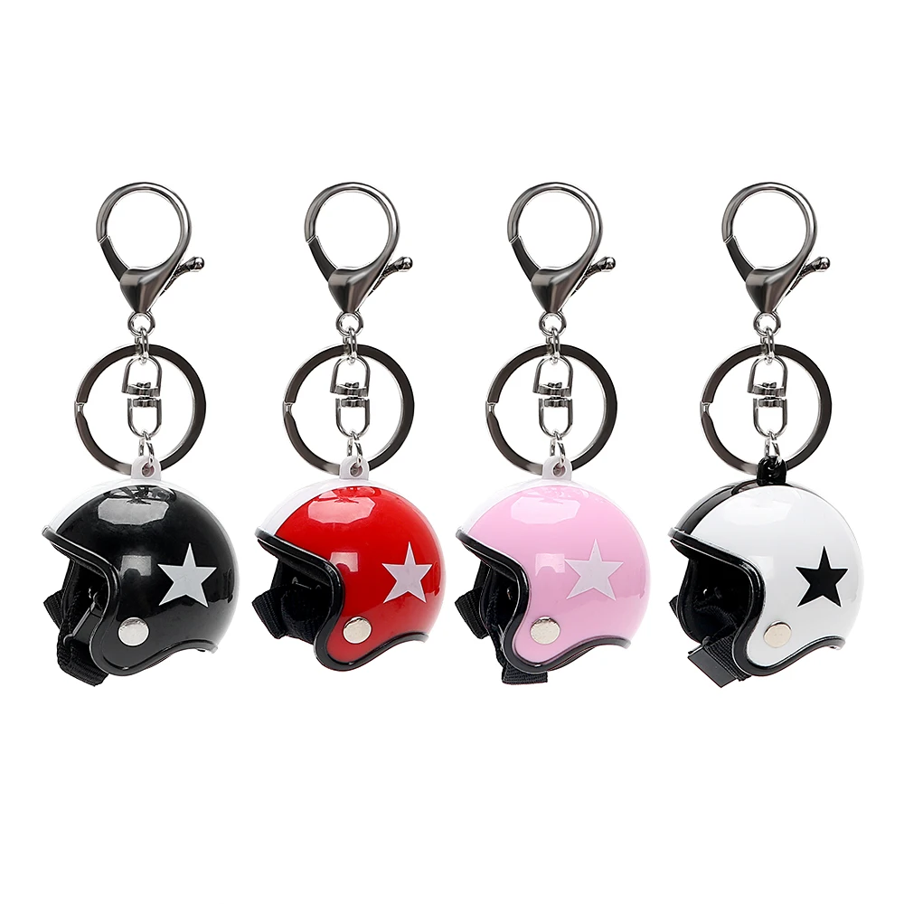 

Car Accessories Creative Key Chain Five-star Key Holder Key Rings Metal Motorcycle Safety Helmets Keyfob Car Auto Keychain