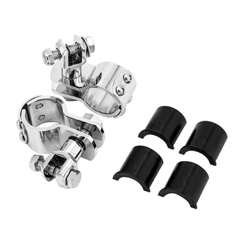 

Universal Engine Guard Highway Foot Pegs Mount Clamp on for Davidson Chrome