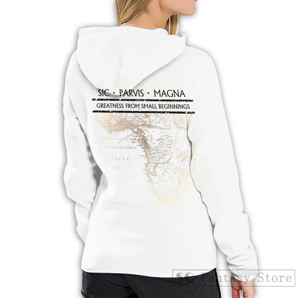 Мужские толстовки, свитшоты для женщин funny Uncharted-SIC PARVIS MAGNA print casual hoodie Streatwear