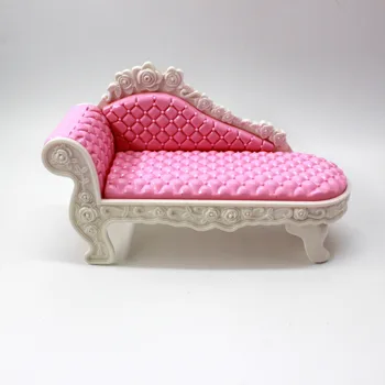 

Fashion chaise lounge Princess Accessories furnitures Dreamhouse Sofa Chair For Barbie Furniture Toys Pretend Playhouse