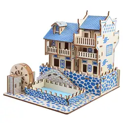 Древний город DIY 3D деревянные головоломки по дереву сборочный набор резка деревянные игрушки для Рождественский подарок 3168