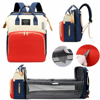 2 in 1 Foldable Travel Bassinet Baby Crib