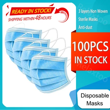 

Face Mask 3 Layer Disposable Facial Ear Loop Protective Mouth Mask Antidust Safety Breathable Protection Mask Nonwoven Masks