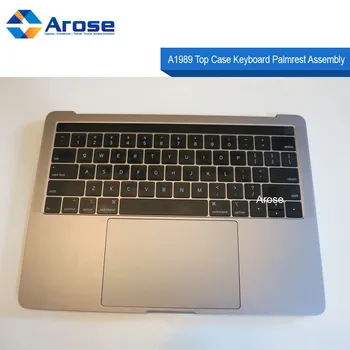 

A1989 topcase Keyboard Palmrest Assembly with touchbar 661-10040 MR9Q2LL/A MR9R2LL/A Space Grey silver A1989 top case