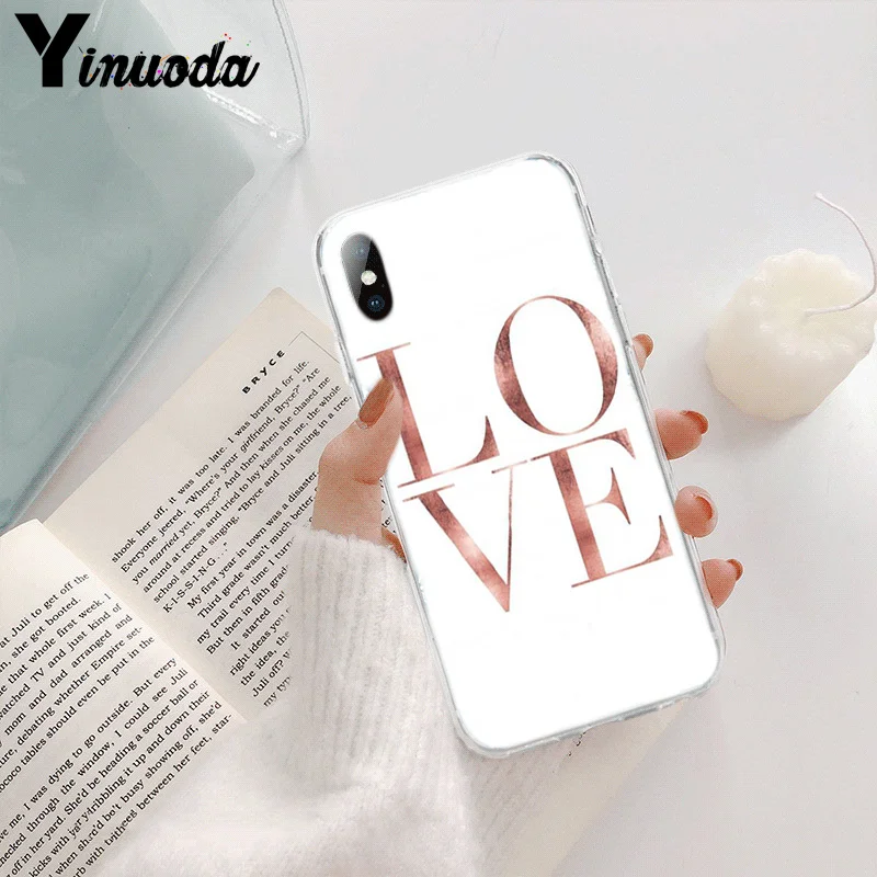 Love Heart Gold Rose Marble Stripes