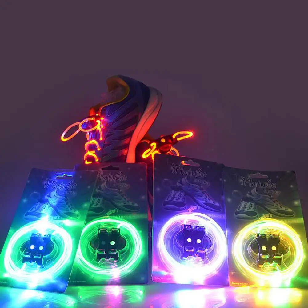 1 Pair PINK Original Laser Laces Fiber Optic Neon LED Shoelaces rave Halloween 