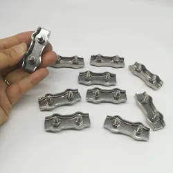 Pinces pour câbles/fils/câbles en acier inoxydable M5 304, 10 pièces, Clip Duplex 
