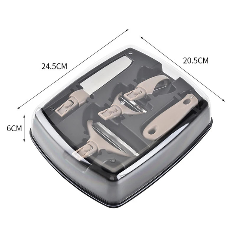 1 Set 8 Pieces Kitchen Tools Chopping Board Block Knife Peeler Fruit Knife Cutting Board Cover Kitchen Accessories Tool