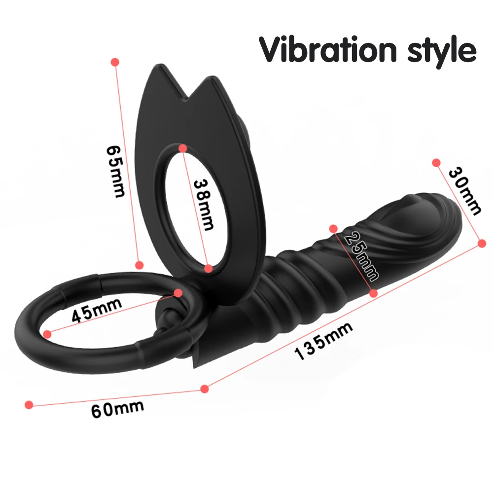 10 Frequency Double Penetration Anal Plug Dildo Vibrator Butt Plug Strap On Penis Vagina Vibrator Adult