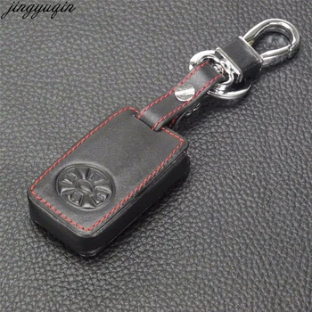 

jingyuqin 2/3/4 Buttons Remote Folding Flid Key Leather Car-Styling Key Cover Case For Toyota RAV4 Reiz Yaris