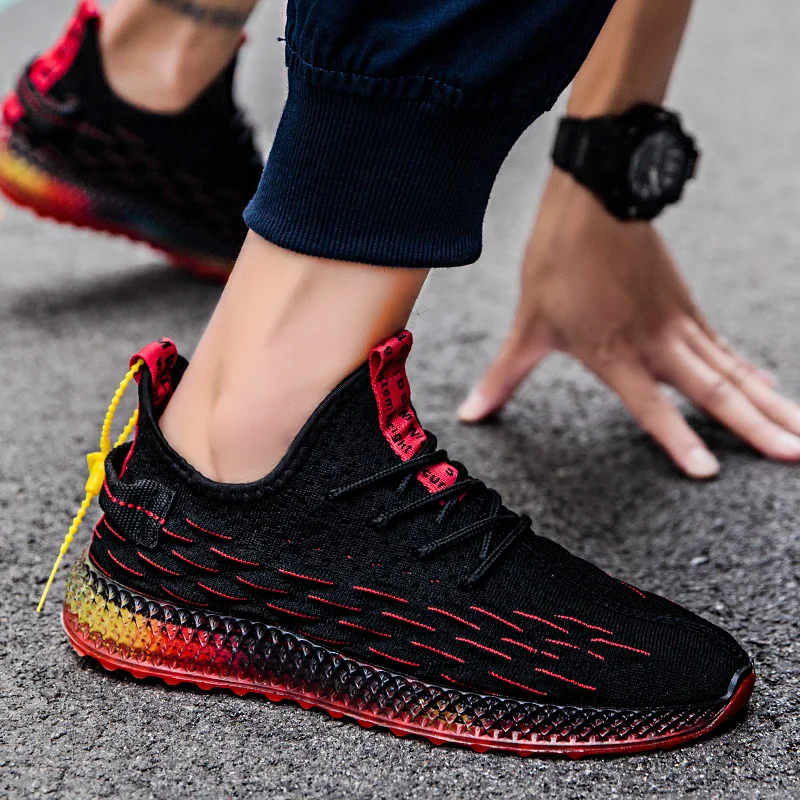 Модная мужская обувь; кроссовки Flyknit; дышащая Нескользящая Мужская обувь для бега; Повседневная Удобная обувь для тренировок; Прямая поставка; AODLEE
