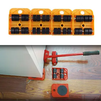 

1/4pcs Furniture Mover Transport Lifter Heavy Stuffs 4 Wheeled Roller Hand Tools Home Use